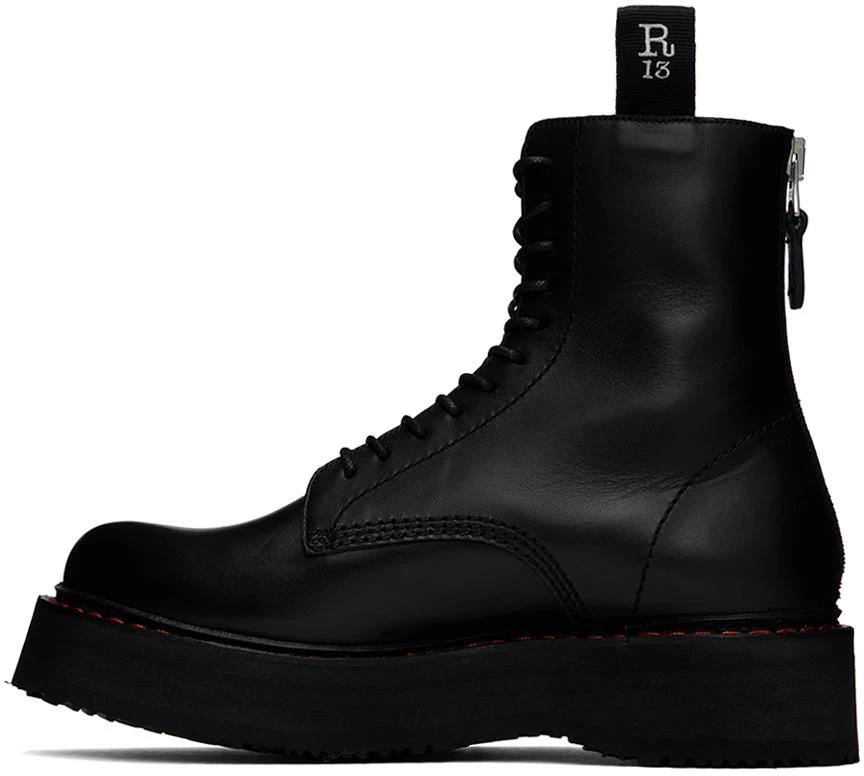 R13 Black Single Stack Boots 3