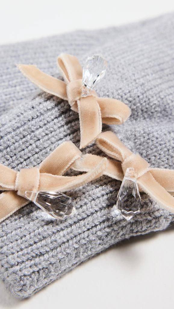 Lele Sadoughi Bow Embellished Fingerless Gloves 4