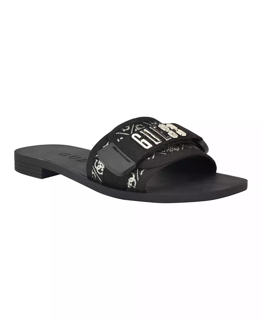 GUESS Women's Elyze Quattro G Slip-On Slide Flat Sandals
