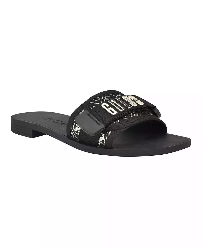 GUESS Women's Elyze Quattro G Slip-On Slide Flat Sandals 1