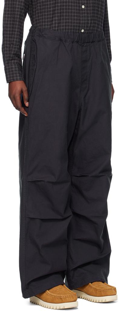 Bape Navy Embroidered Trousers
