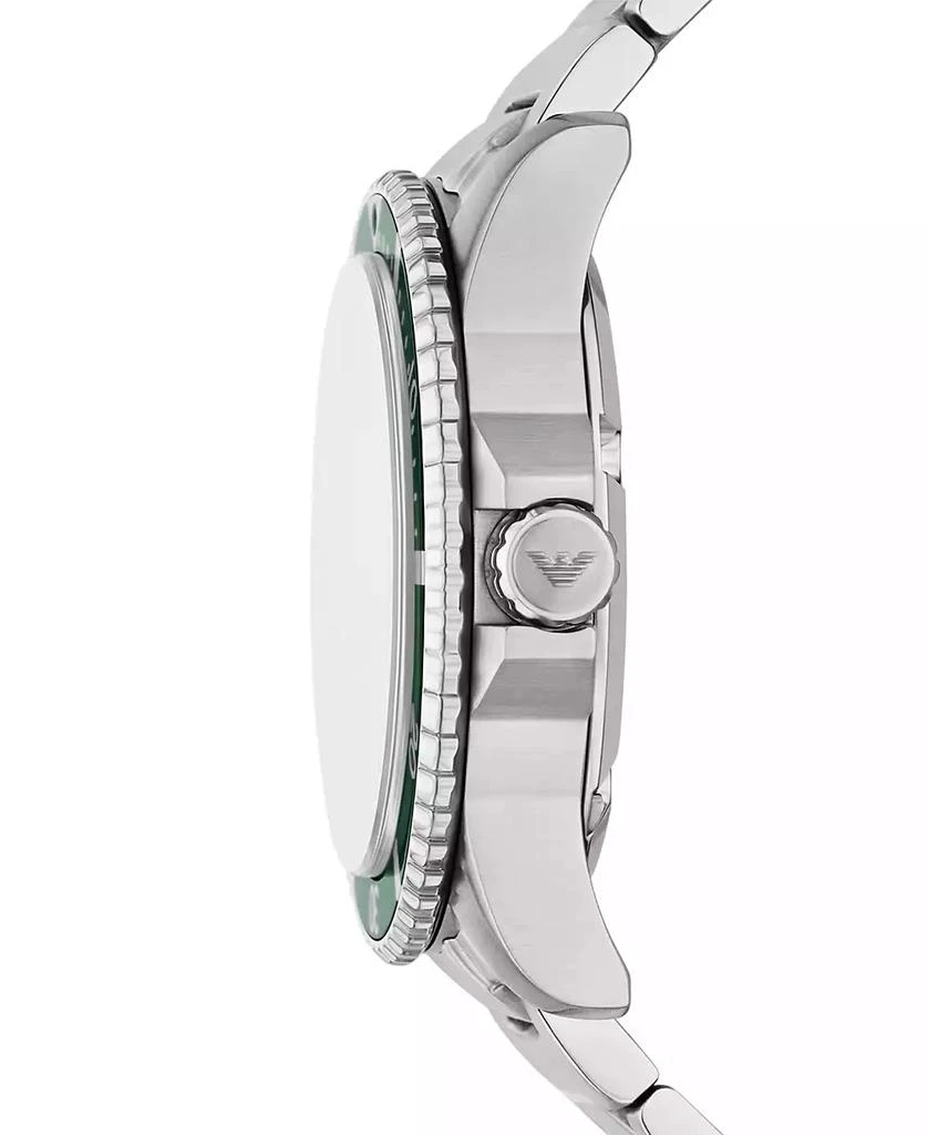 Emporio Armani Men
s World Explorer Solar Stainless Steel Bracelet Watch 42mm 3