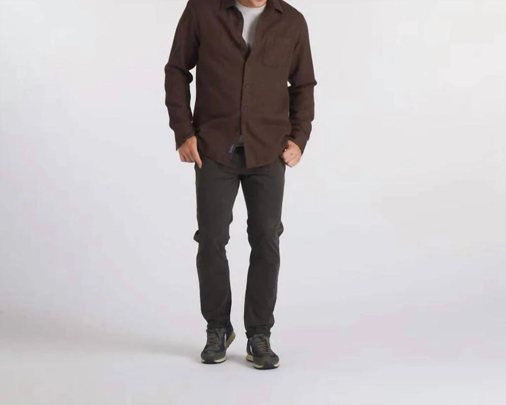 Grayers Harper 3-Ply Jaspe Flannel In Chocolate Truffle 1