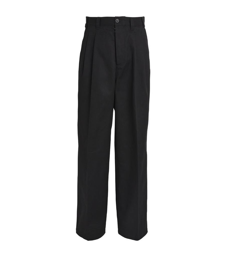 Maison Margiela Cotton-Blend Pleated Trousers