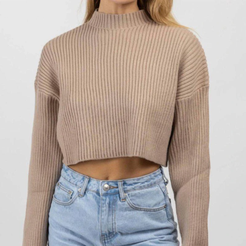 MABLE Mockneck Longsleeve Crop Sweater 1