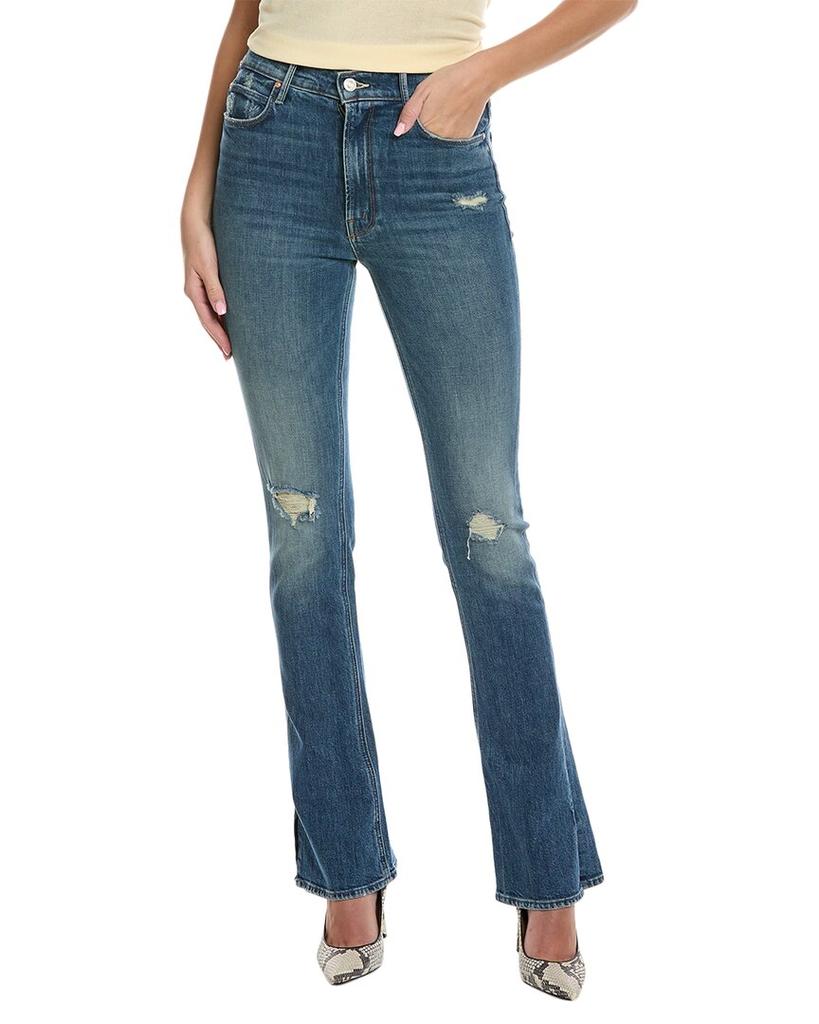 Mother MOTHER Denim The High-Waist Runaway Slice Heel Morning Chores Skinny Flare  Jean