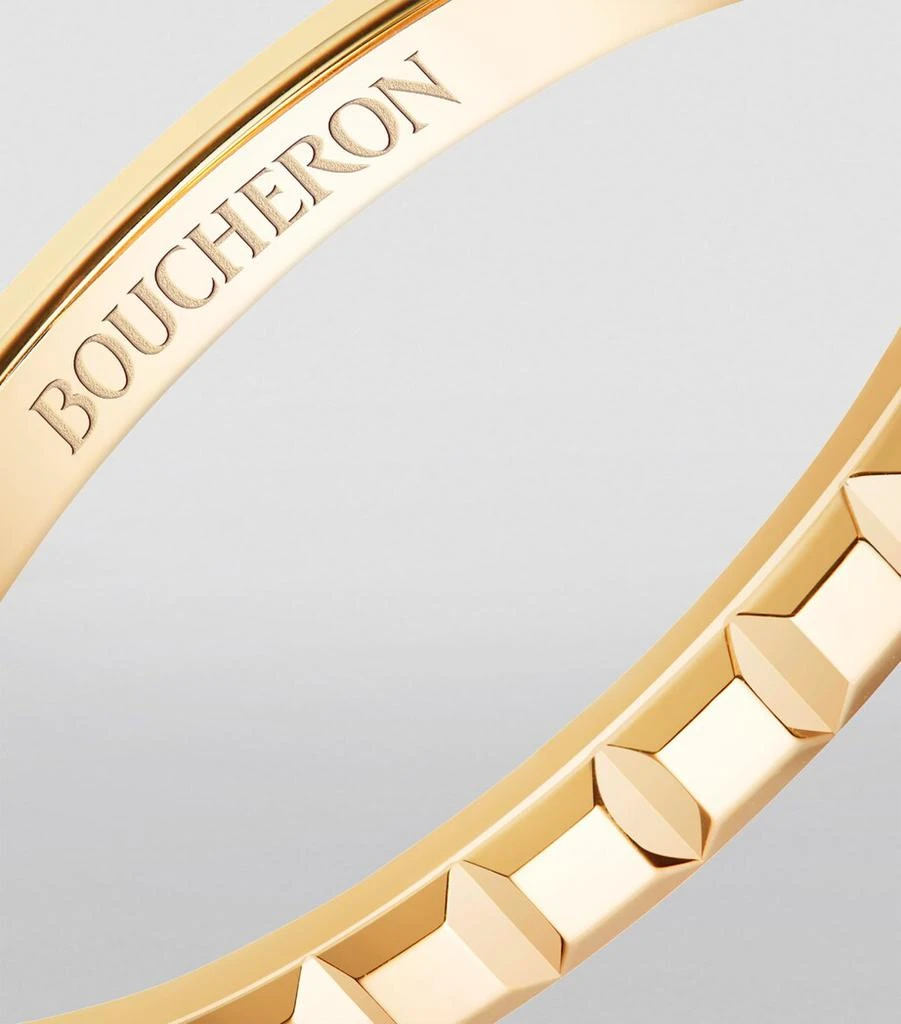Boucheron Mini Yellow Gold Clou de Paris Wedding Ring 3