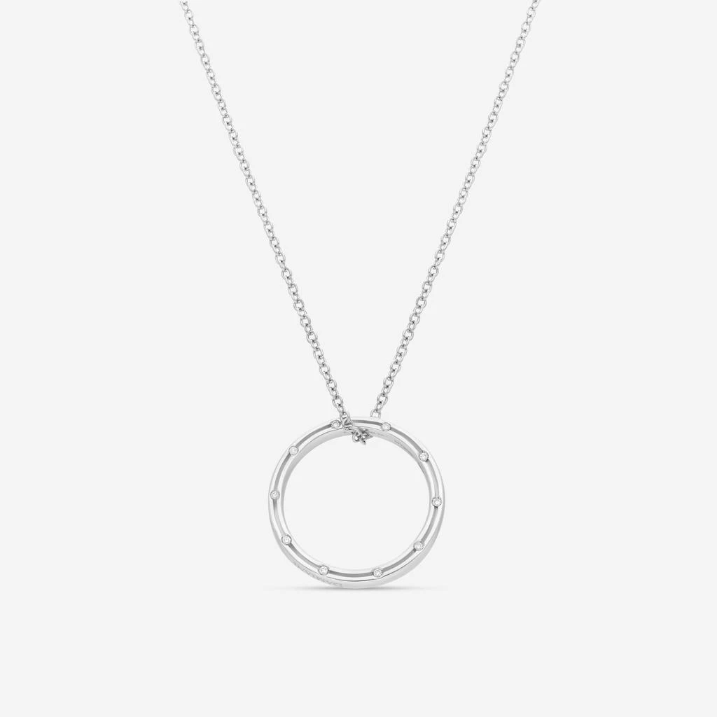 Damiani Damiani 18K Whıte Gold Diamond Pendant Necklace 20012010-copy