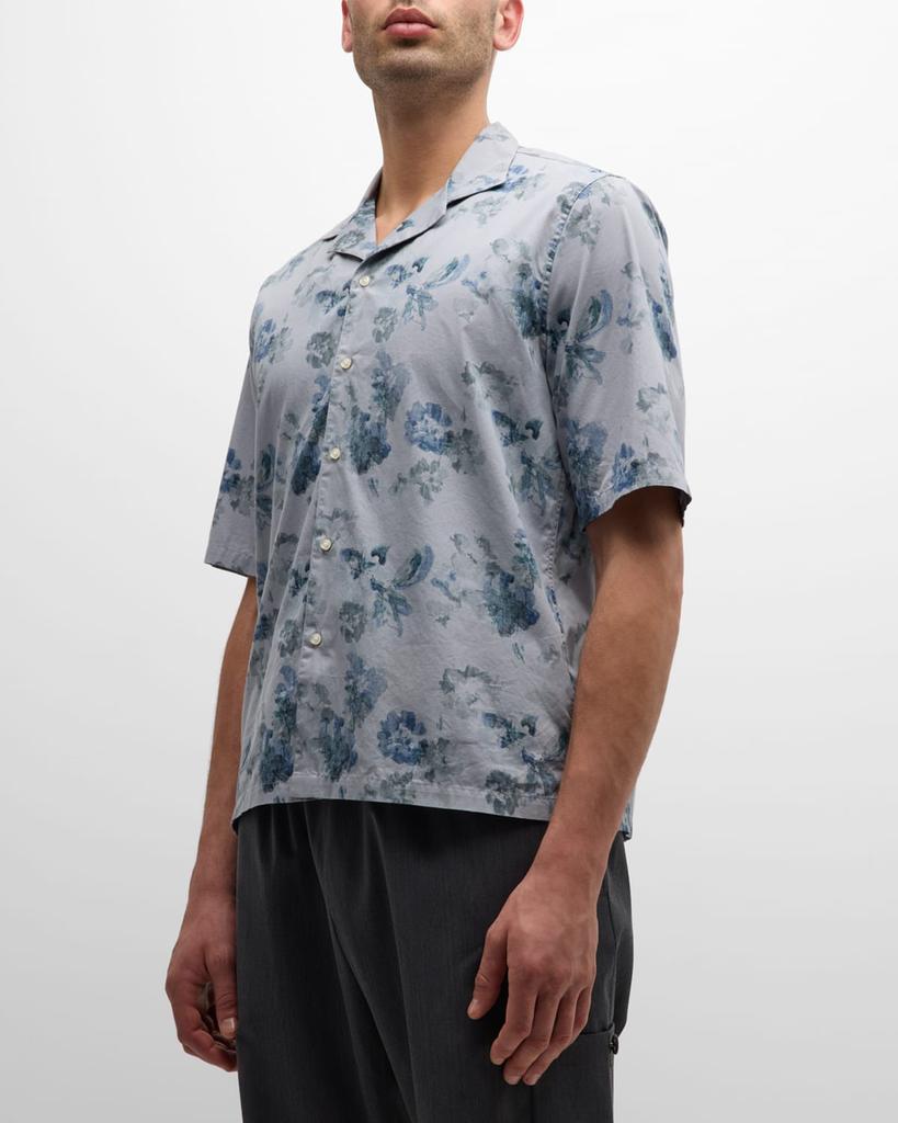 Officine Generale Men's Eren Flower-Print Camp Shirt