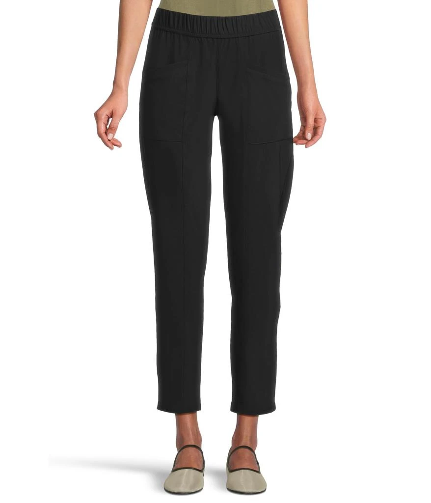 Elliott Lauren Elastic Waist Pull On Pants With Slanted Pockets 1