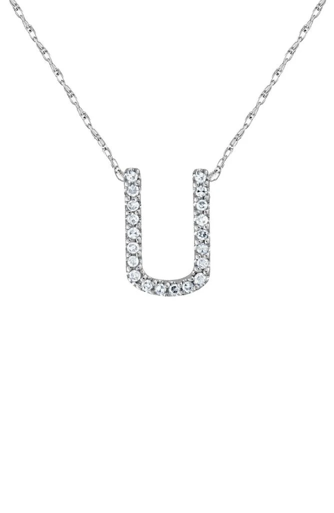 Suzy Levian 14K Gold & Diamond Pavé Initial Pendant Necklace 1