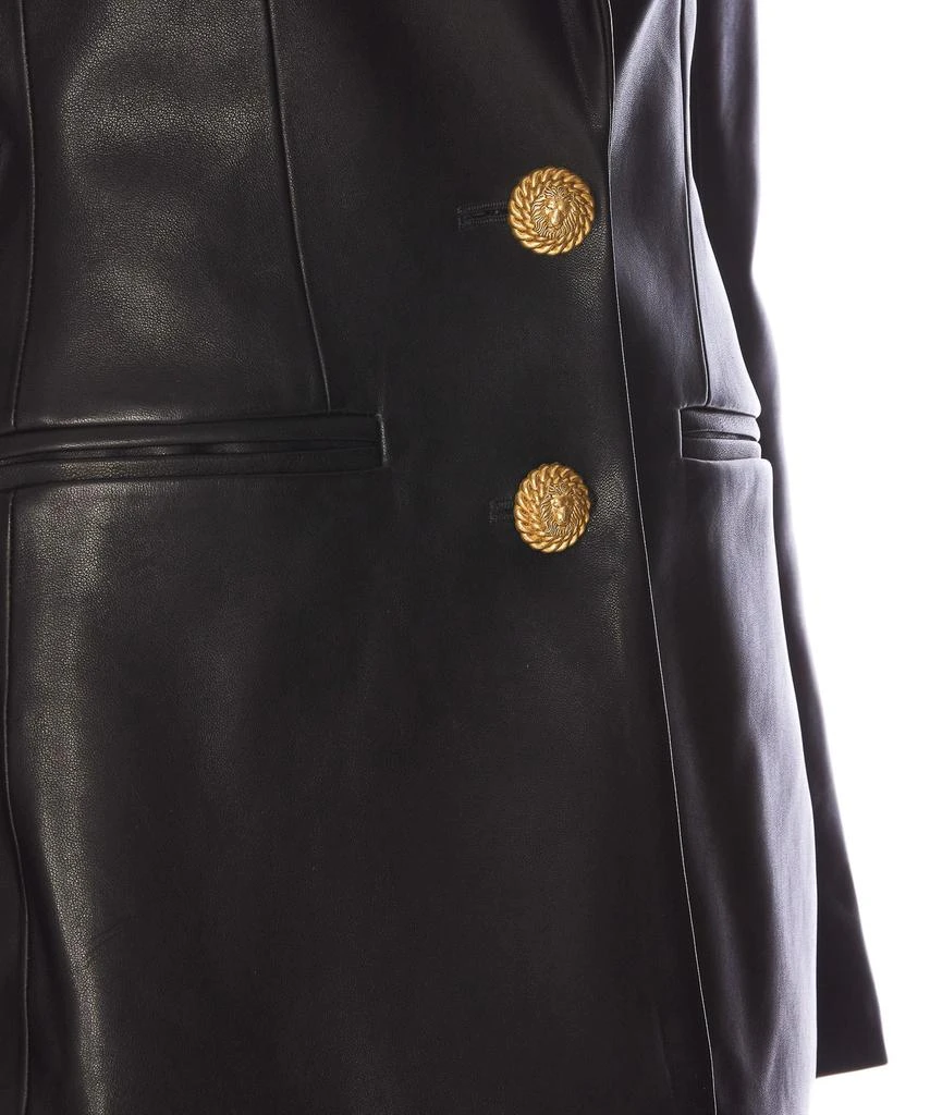 Balmain Balmain Single-Breasted Leather Jacket 4