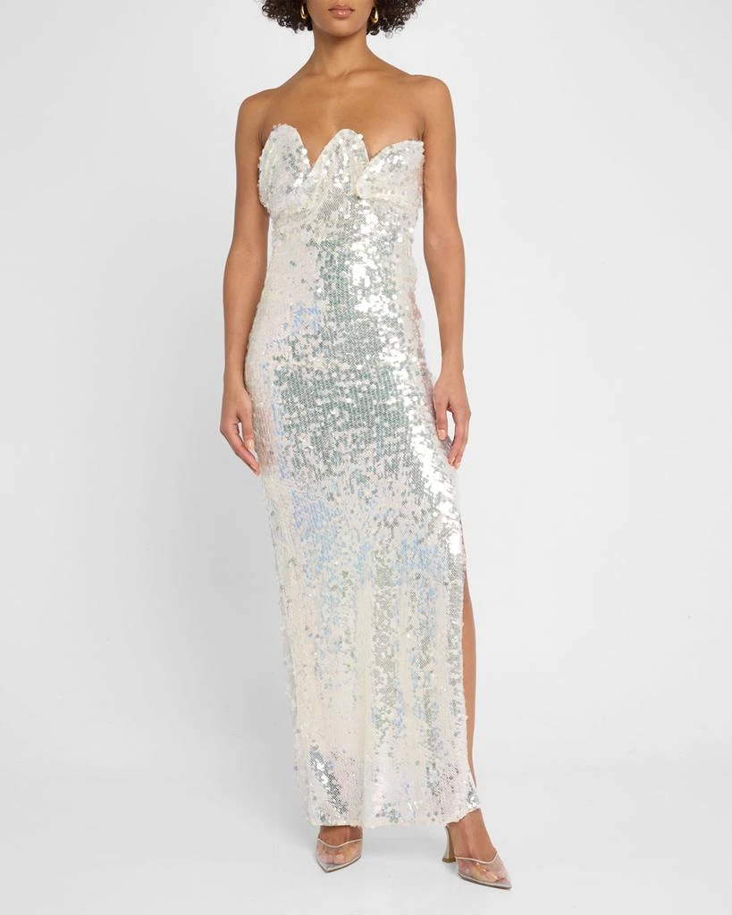 Christopher Esber Opaline Sequin Strapless Gown 2