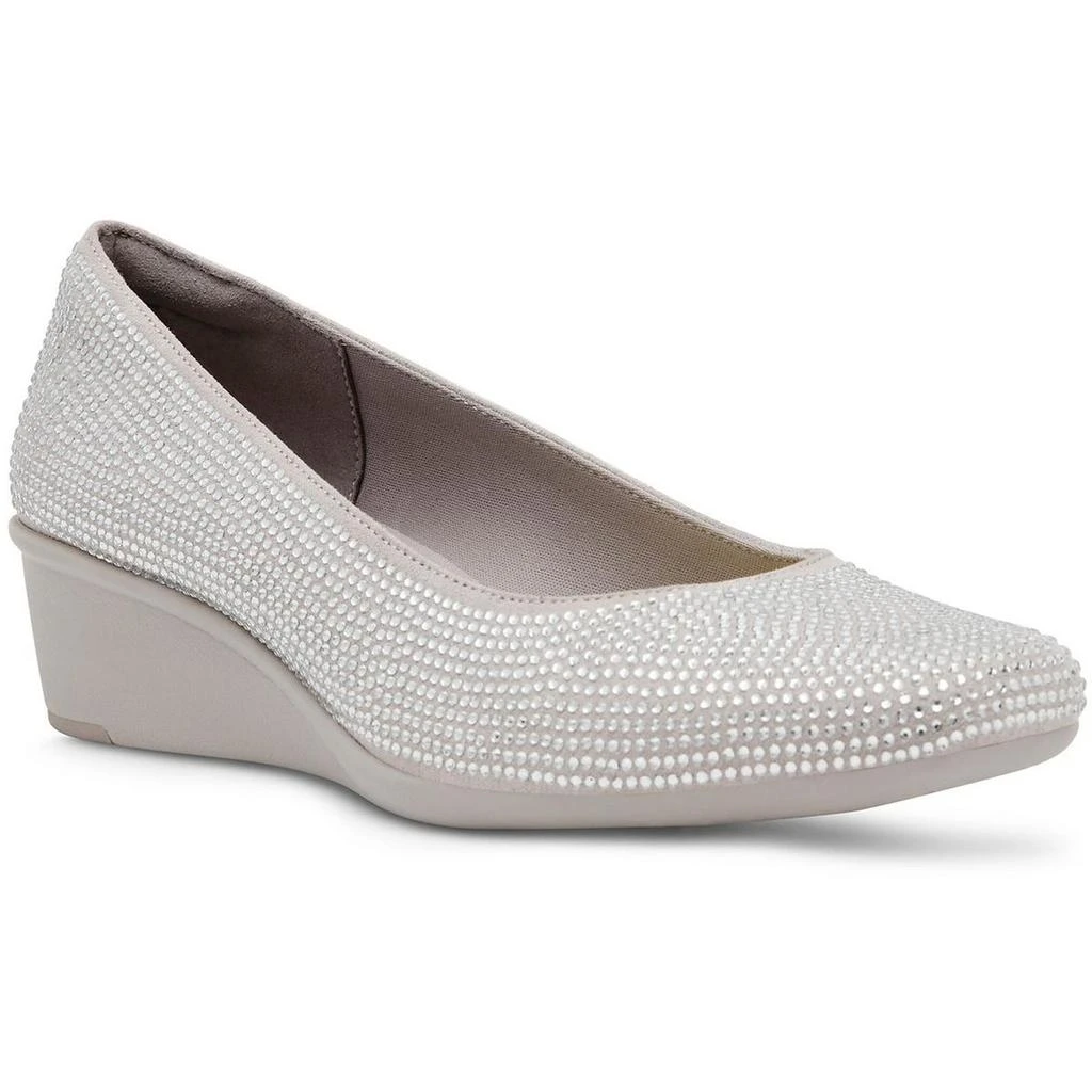Anne Klein Womens Embellished Man Made Wedge Heels 5