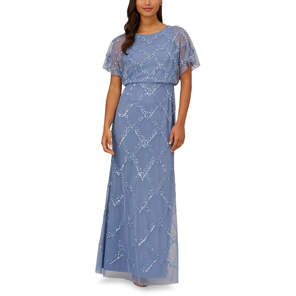 Adrianna Papell Womens Blouson Maxi Evening Dress 3