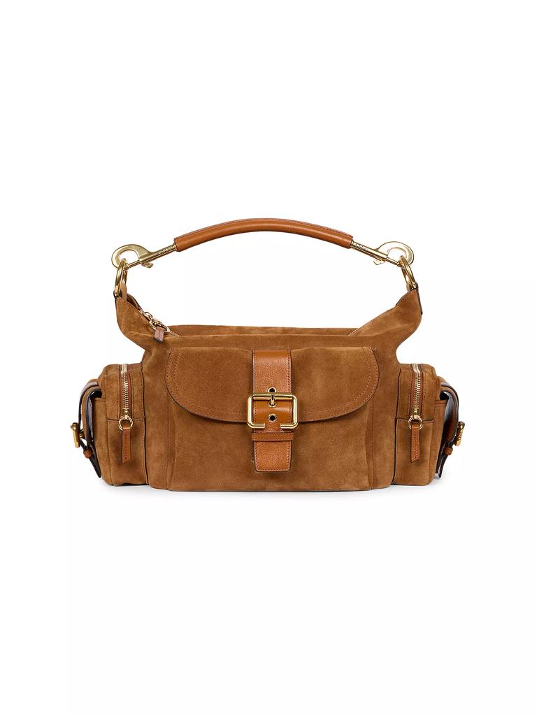 【関税＆送料込み】ChloAC Tan Coloured Suede Camera Bag Chloé TAN COLOURED SUEDE LEATHER CAMERA BAG - Crossbody Bags
