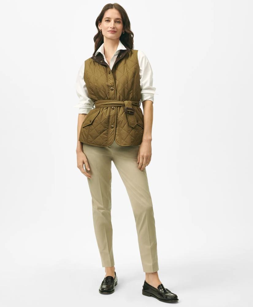 Brooks Brothers Belted Military-Inspired Quilted Vest in Nylon