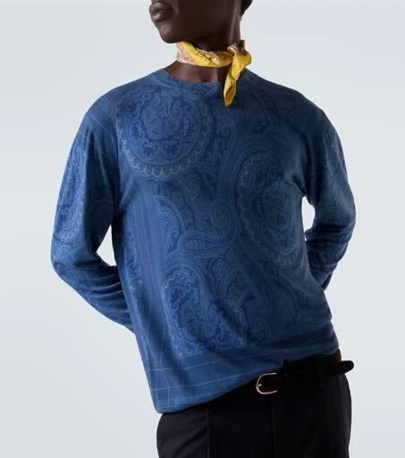 ETRO Paisley silk and cashmere sweater 5