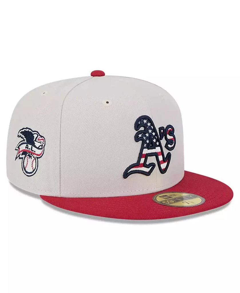 New Era Men's Red Oakland Athletics 2024 Fourth of July 59FIFTY Fitted Hat 1