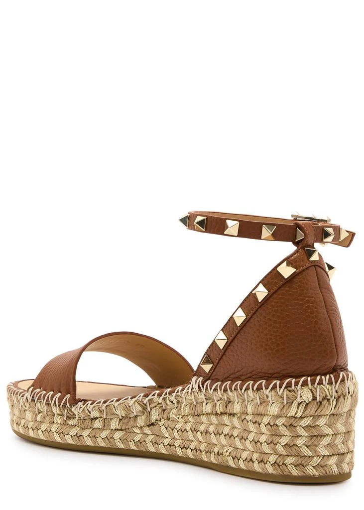 Valentino Rockstud 50 leather wedge espadrilles 2