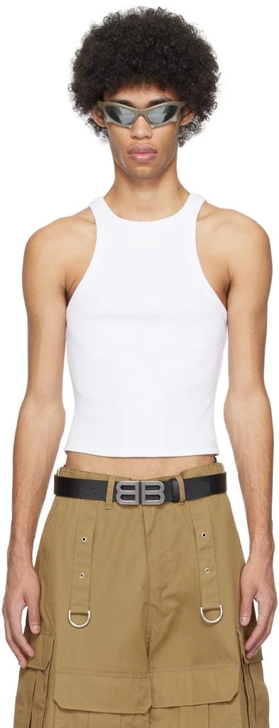 Vetements White Embroidered Tank Top 1