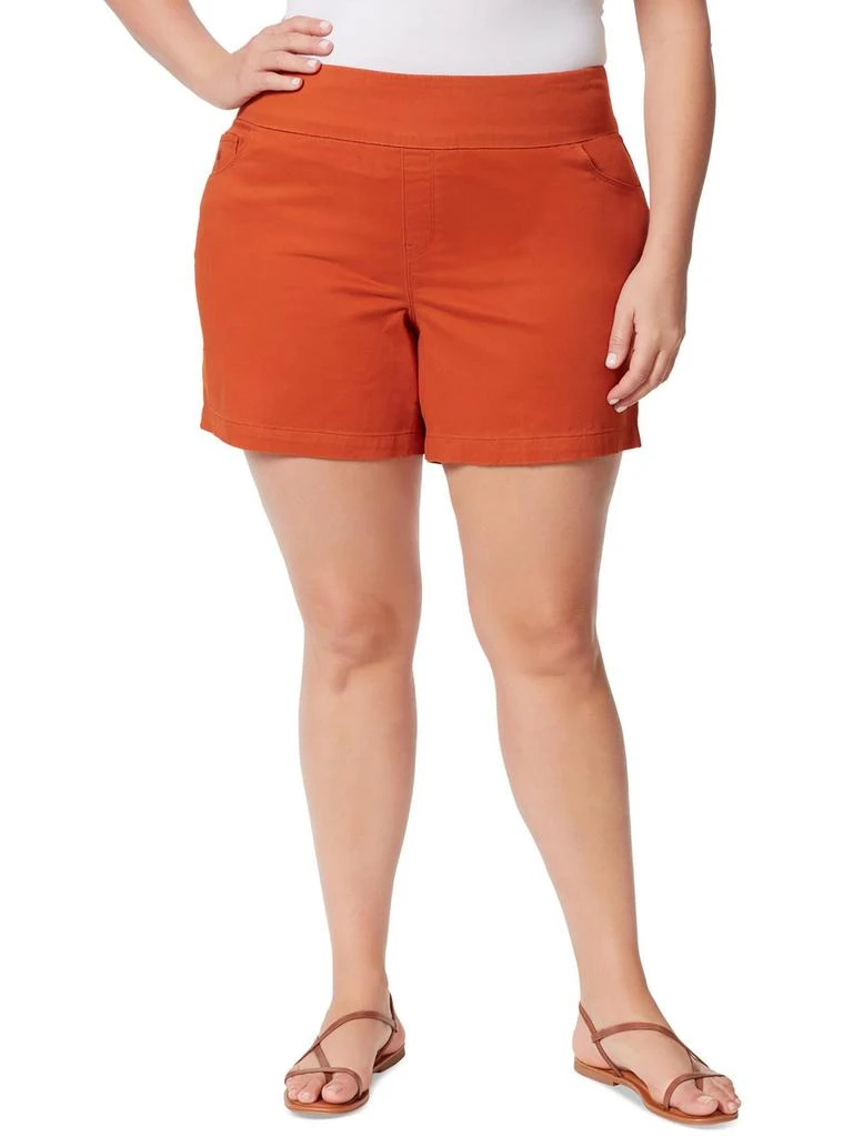 Gloria Vanderbilt Plus Womens High Rise Short Denim Shorts 1