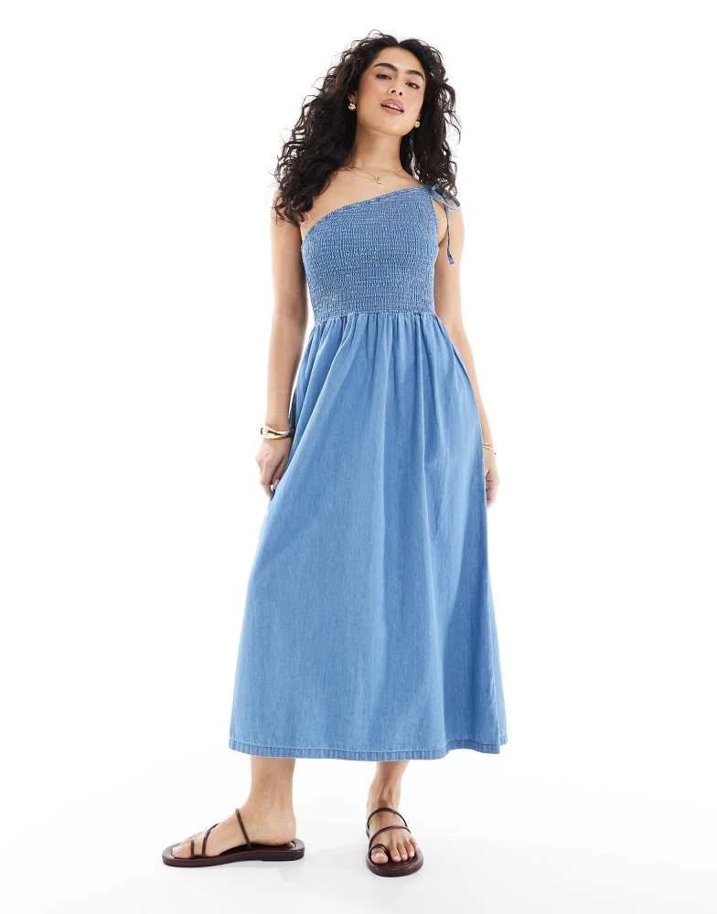denim midi dress asos ASOS Design - Denim Midi Dress - Women - Cotton - 0 US