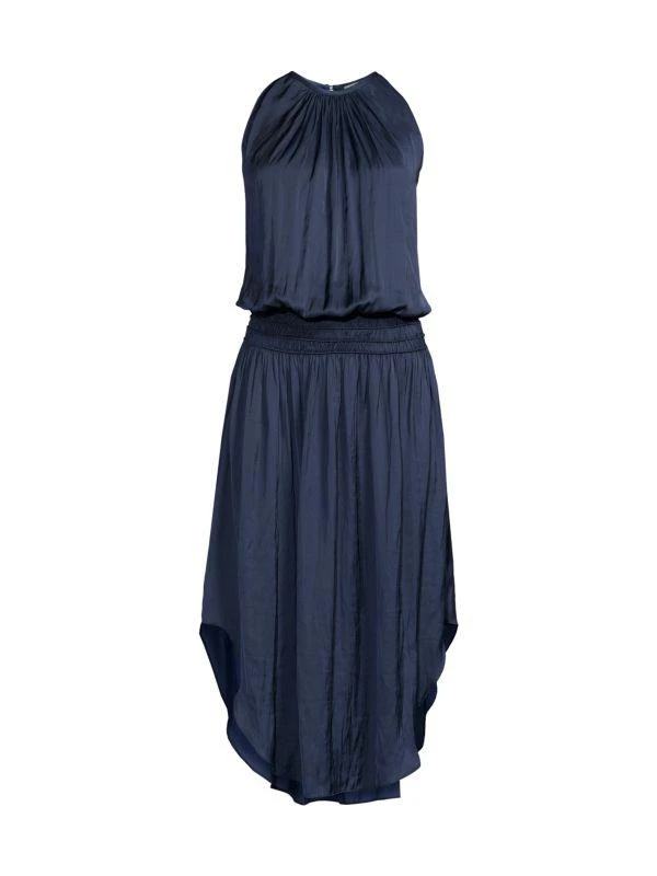 Ramy Brook Audrey Halter Midi Blouson Dress 3