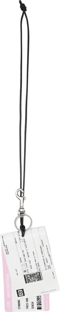 Balenciaga White Train Ticket Keychain