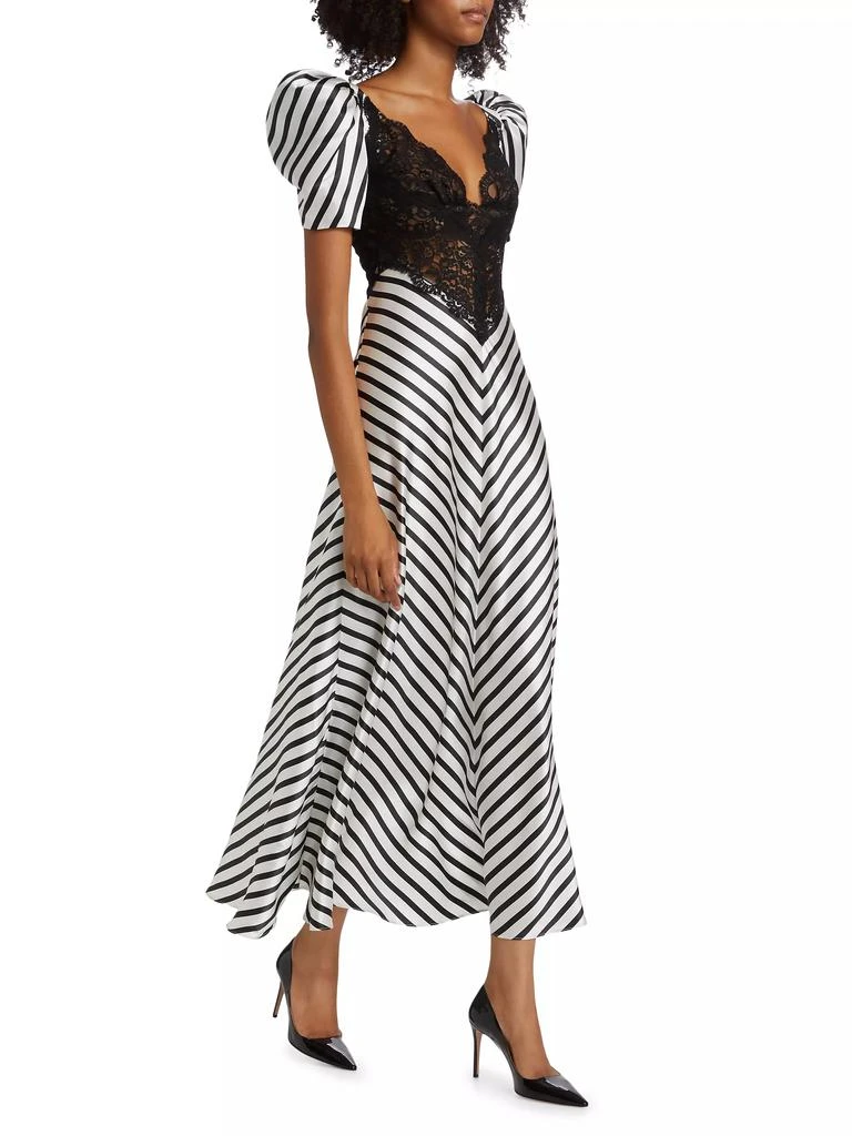 Rodarte Beetlejuice II x Rodarte Stripe Lace Bodice Maxi Dress 2
