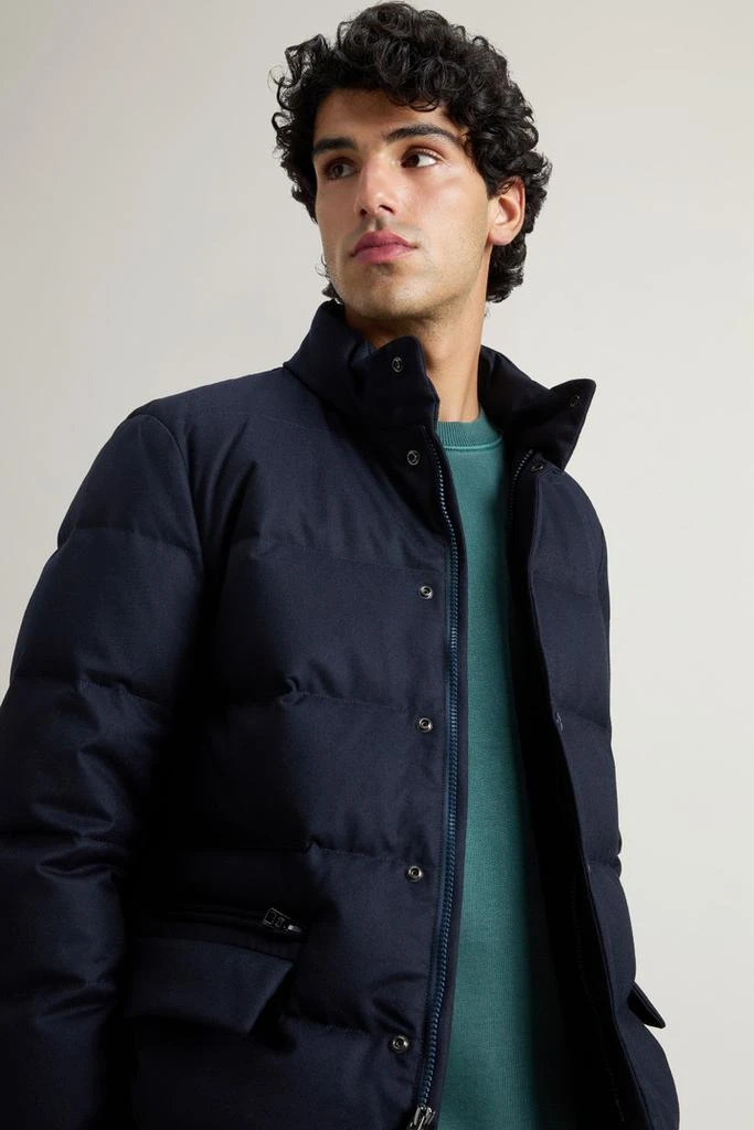 Woolrich Blazer in Vitale Barberis Canonico Virgin Wool Flannel - Men - Blue 5