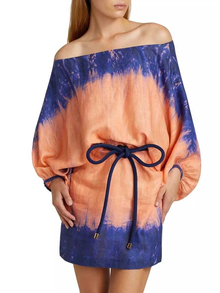 Silvia Tcherassi Manon Linen Ombré Minidress 3