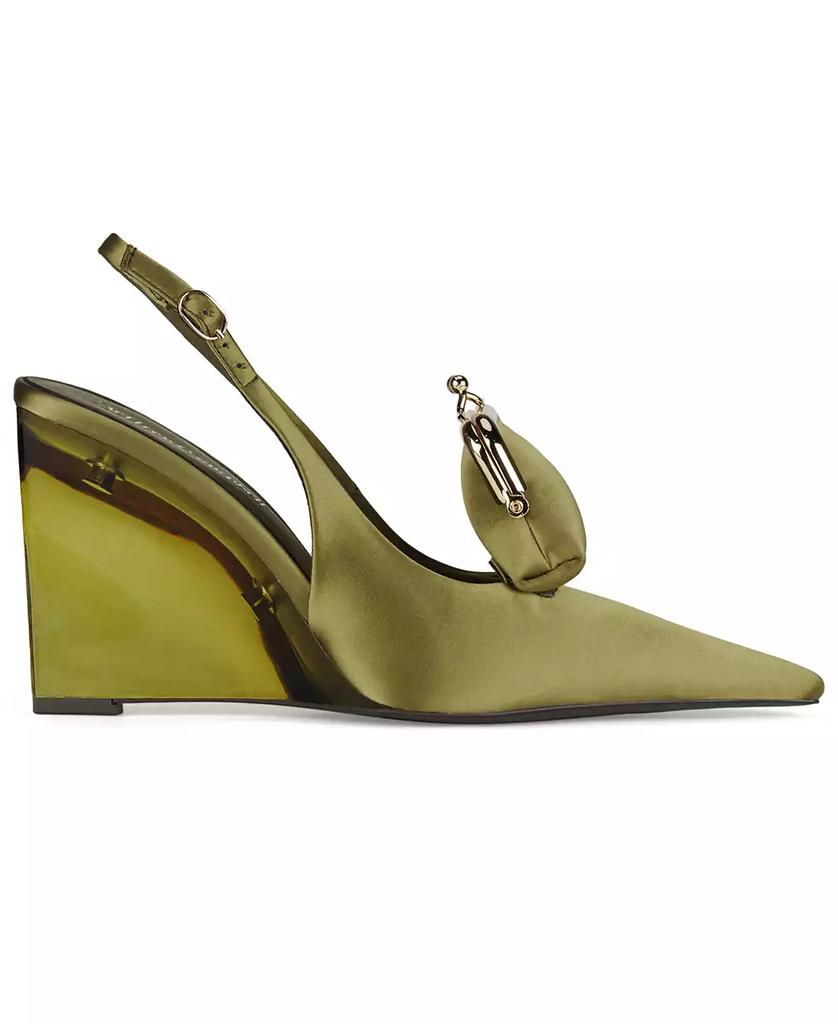 Jeffrey Campbell Women's Pay-Me Pointed-Tie Vinyl Wedge Pumps