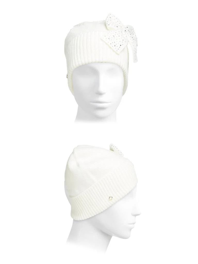 Embellished-Bow Heathered Beanie – On Sale Now with Up to 80 