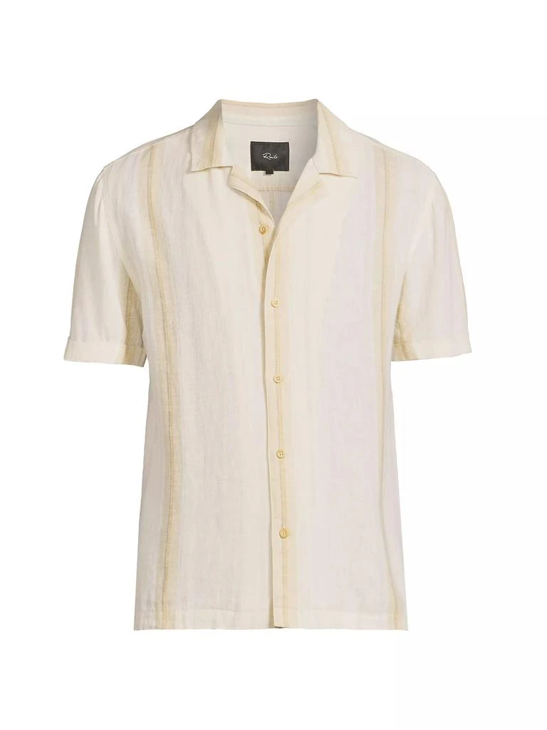 Rails Amalfi Striped Linen-Blend Camp Shirt 1