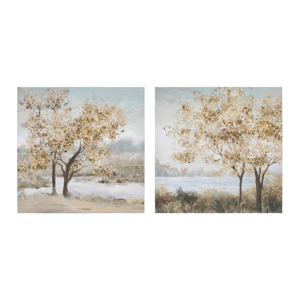 Hivvago Framed Tree Canvas Art (Set of 2)