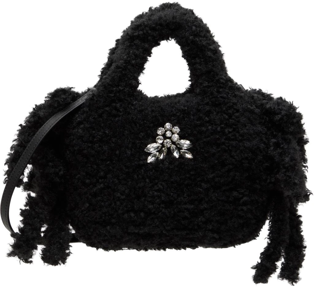 Simone Rocha Black Embellished Baby Egg Tote 1