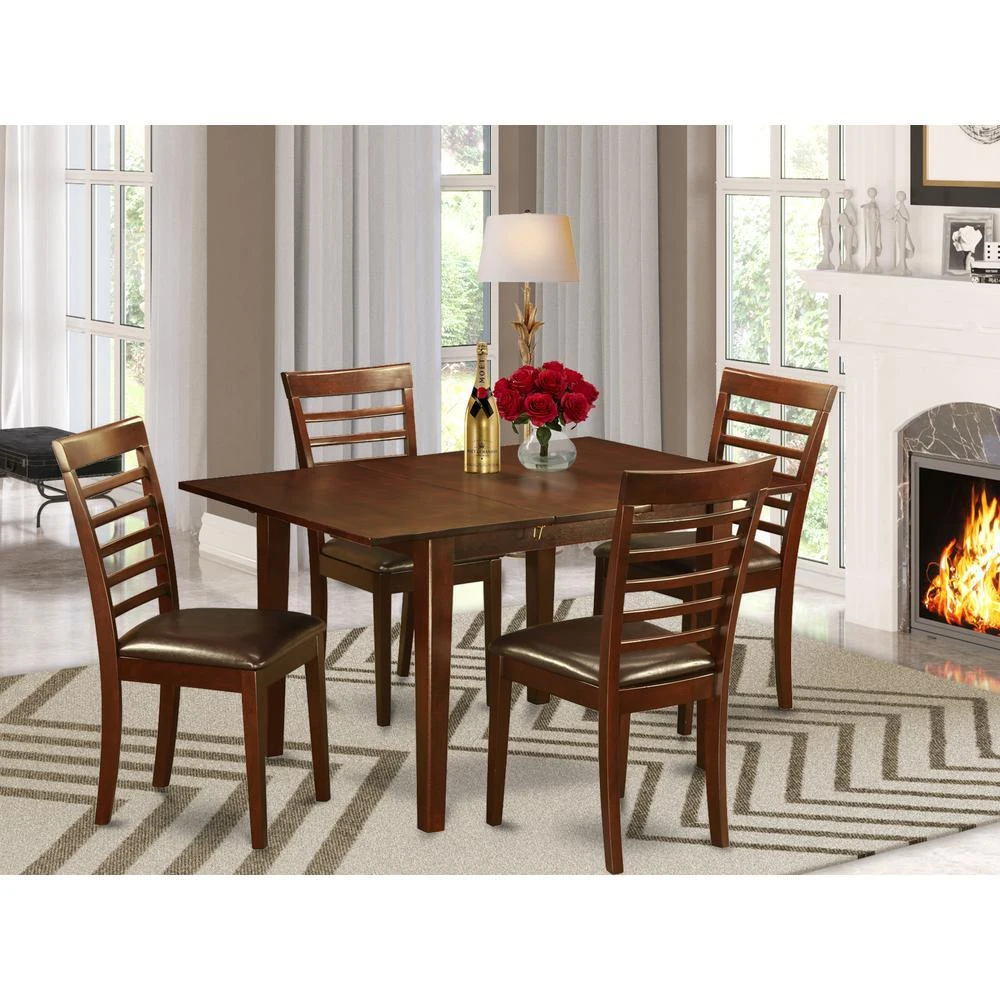East West Furniture 5  Pc  Kitchen  dinette  set-small  Dining  Tables  and  4  Dining  Chairs