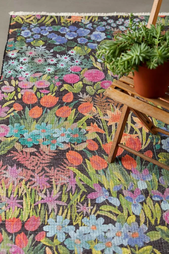 Urban Outfitters Wildflower Fields Printed Rug 2