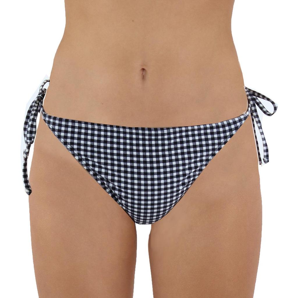 C&C California Womens Checkered Side Tie Swim Bottom Separates