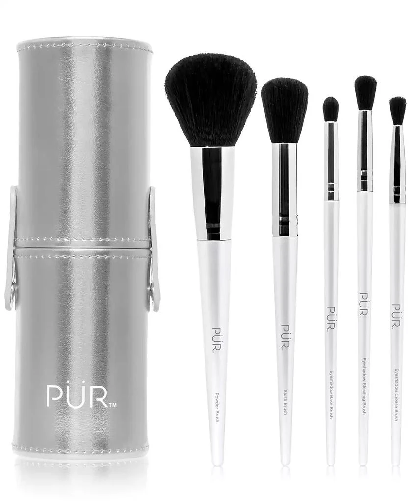 PÜR 5-Pc. Brush Set with Holder 1