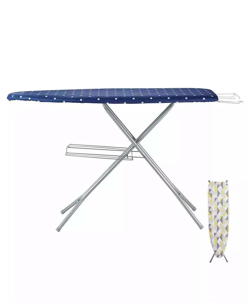 Ecooso Ironing Board with Storage Tray, 55"x15" Surface, 4-Layer Heat-Resistant Cover, 10 Height Adjustments for Home Use 10