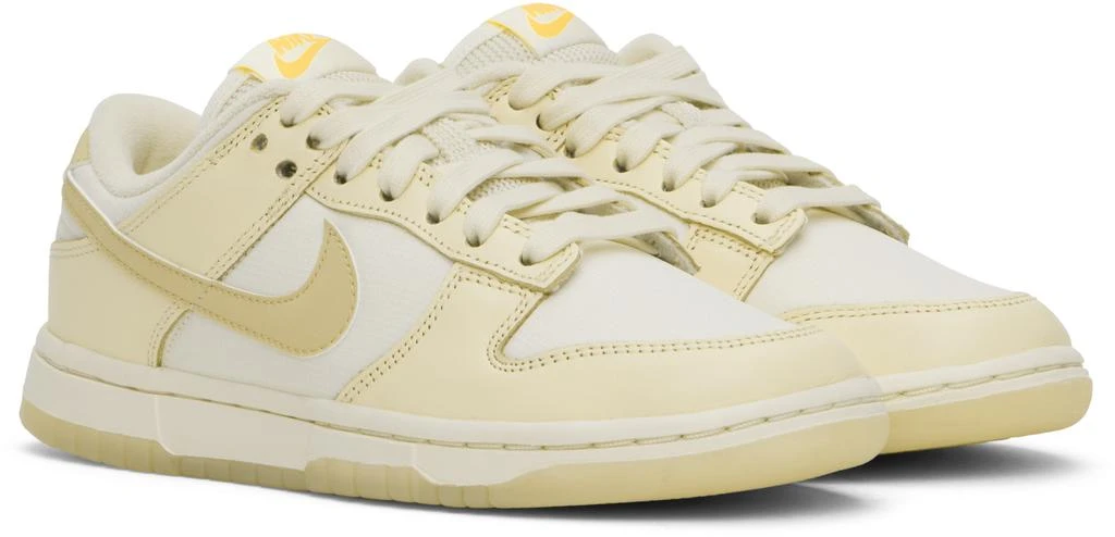 NIKE Off-White & Yellow Dunk Low Sneakers 4