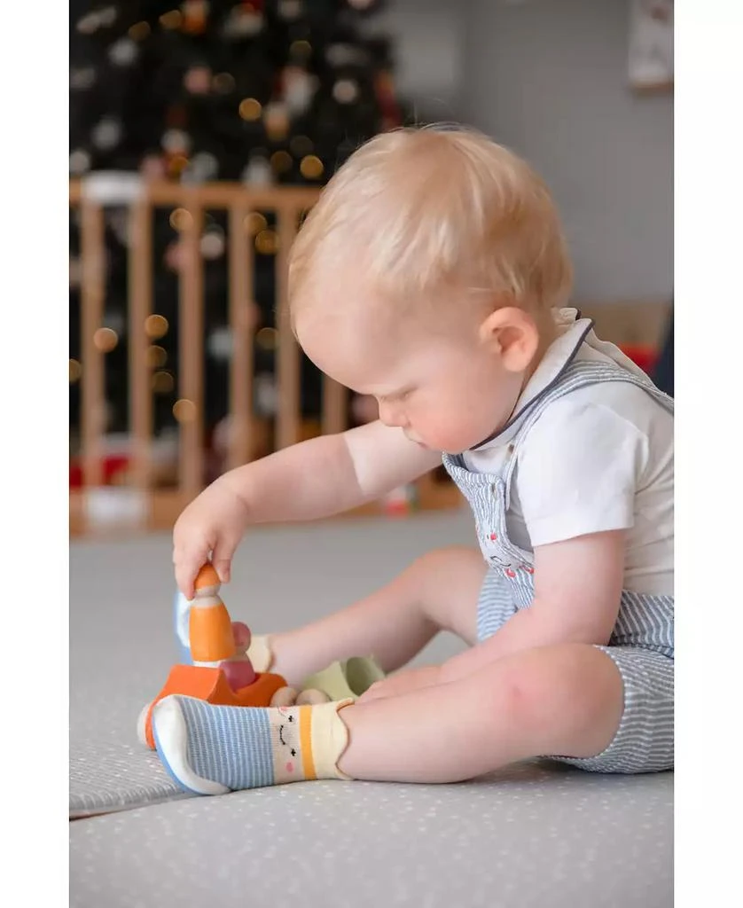 Komuello Infant Boys Breathable Washable Non-Slip Sock Shoes Crown Prince 8