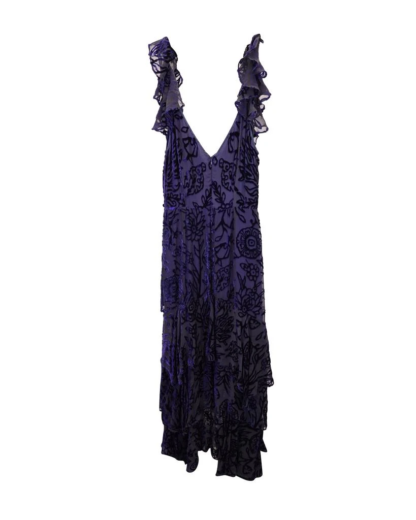 PETER PILOTTO Ruffled Cocktail Dress in Violet Viscose 2