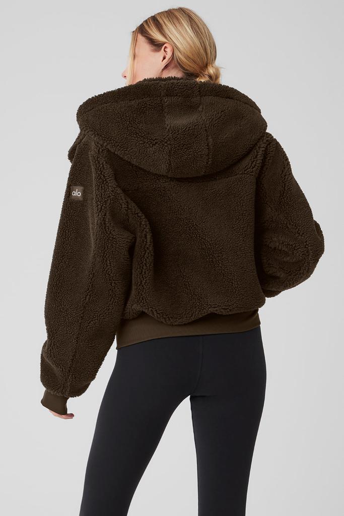 Alo Yoga Foxy Sherpa Jacket - Espresso - Jackets - Free