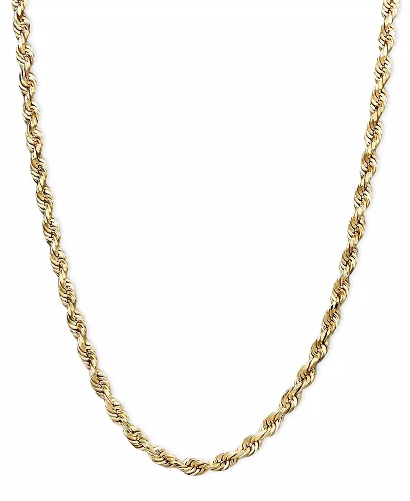Macy's 14k Gold Diamond-Cut Rope Chain 18" Necklace (2-1/2mm) 1
