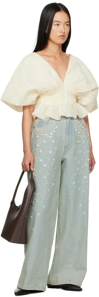 SEA NY Blue Perlette Jeans 4
