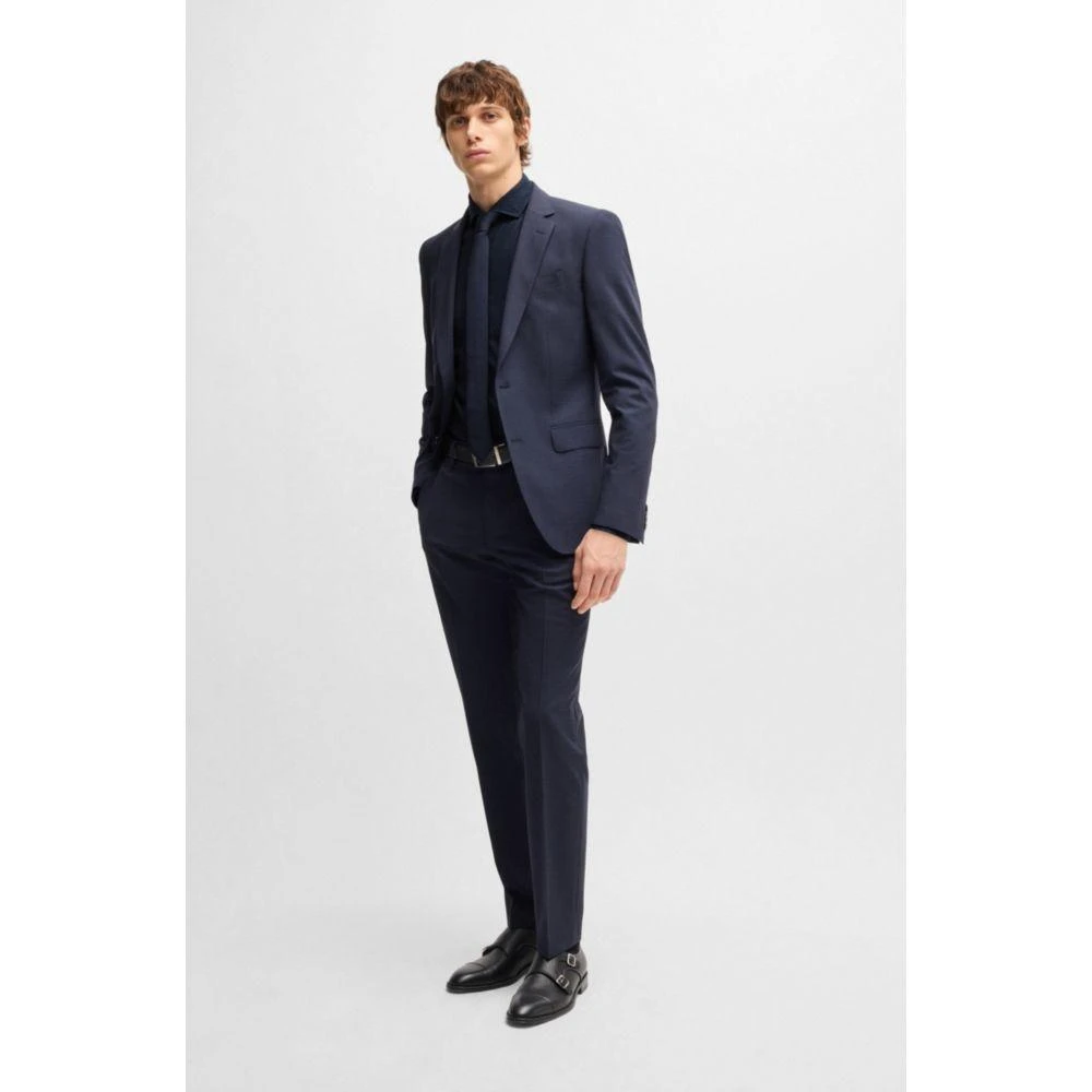 Hugo Boss Casual-fit shirt in patterned structured cotton 2