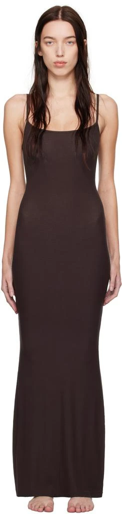 SKIMS Burgundy Soft Lounge Long Slip Dress 1